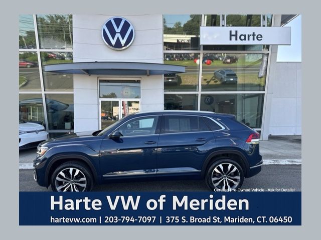Blue Metallic 2023 Volkswagen Atlas Cross Sport SUV / Crossover All-Wheel Drive 8-Speed Automatic