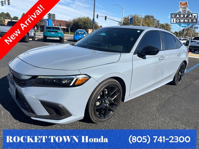 Sonic Gray Pearl 2024 Honda Civic Sedan Front-Wheel Drive Continuously Variable Transmission