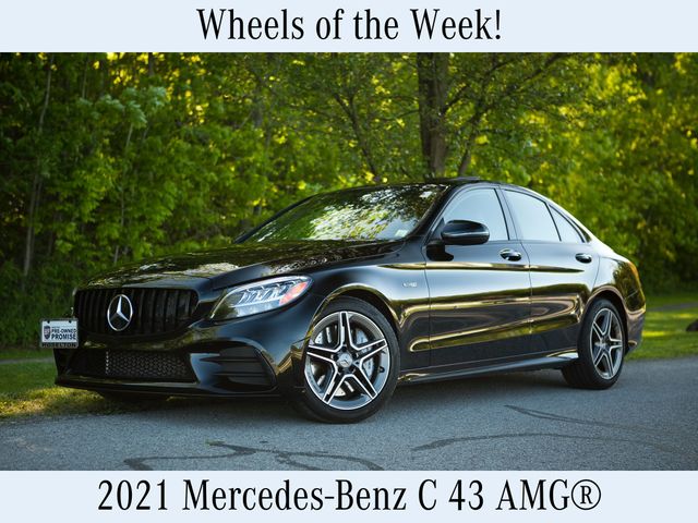 Obsidian Black Metallic 2021 Mercedes-Benz C-Class AMG C 43 Sedan 4MATIC Sedan All-Wheel Drive 9-Speed Automatic