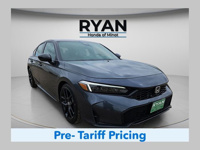 Meteorite Gray Metallic 2026 Honda Civic Hatchback Hatchback Front-Wheel Drive Continuously Variable Transmission
