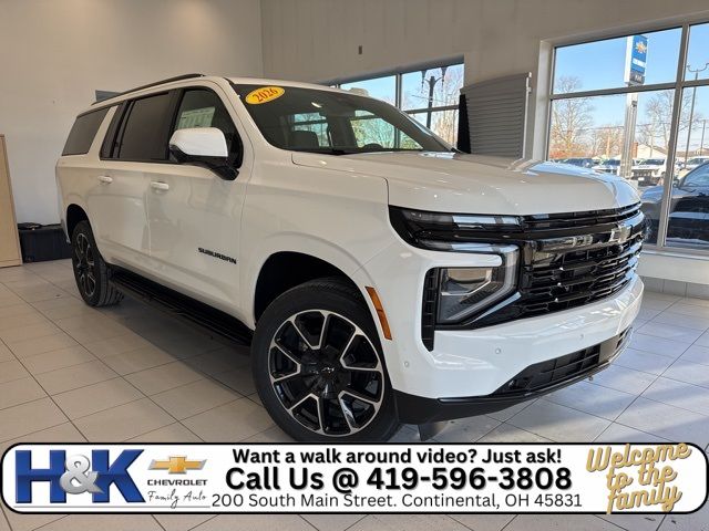 Summit White 2026 Chevrolet Suburban RST 4WD SUV / Crossover Four-Wheel Drive