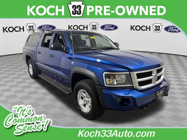 Deep Water Blue PC/Light Graystone PC 2009 Dodge Dakota Pickup Truck Four-Wheel Drive 5-Speed Automatic