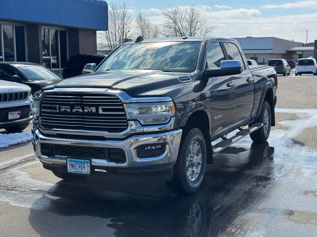 Gray (Granite Crystal Metallic Clearcoat) 2022 RAM 3500 Laramie Crew Cab 4WD Pickup Truck Four-Wheel Drive 8-Speed Automatic