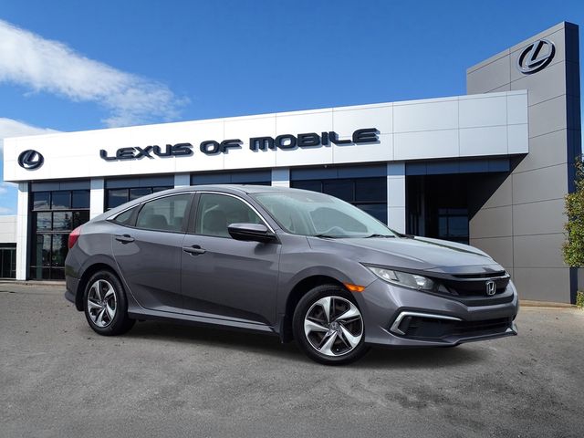 Gray 2020 Honda Civic LX Sedan FWD Sedan Front-Wheel Drive Continuously Variable Transmission