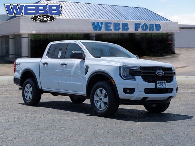 Oxford White 2025 Ford Ranger XL SuperCrew 4WD Pickup Truck Four-Wheel Drive Automatic