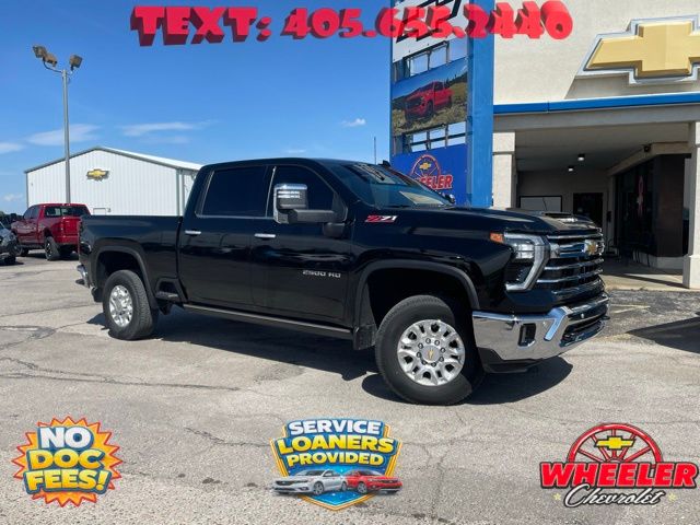 Black 2024 Chevrolet Silverado 2500HD LTZ Crew Cab 4WD Pickup Truck Four-Wheel Drive Automatic