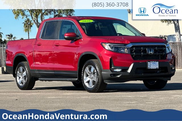 Radiant Red Metallic II 2026 Honda Ridgeline Pickup Truck All-Wheel Drive 9-Speed Automatic