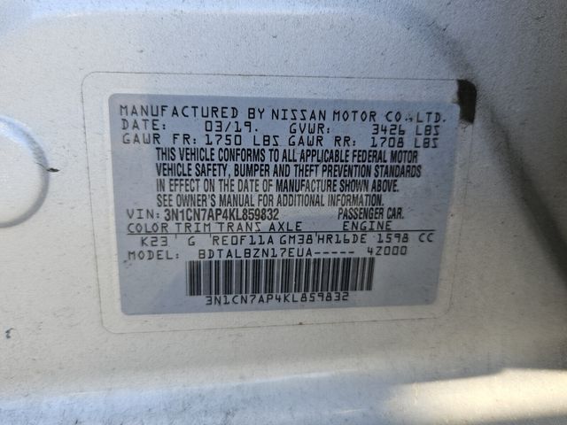 2019 Nissan Versa 1.6 SV