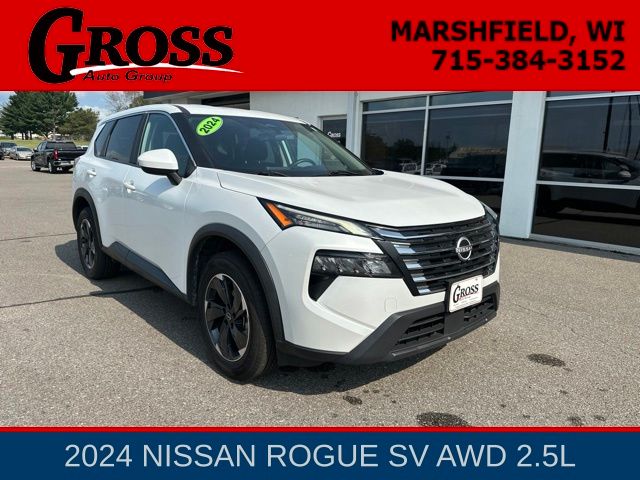 Everest White Pearl 2024 Nissan Rogue SUV / Crossover All-Wheel Drive Continuously Variable Transmission