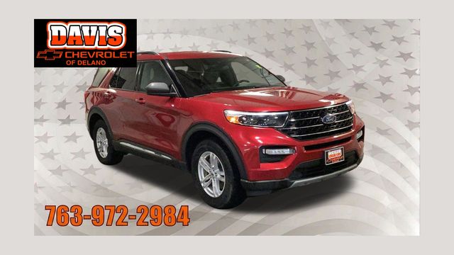 Red Metallic 2020 Ford Explorer SUV / Crossover All-Wheel Drive Automatic