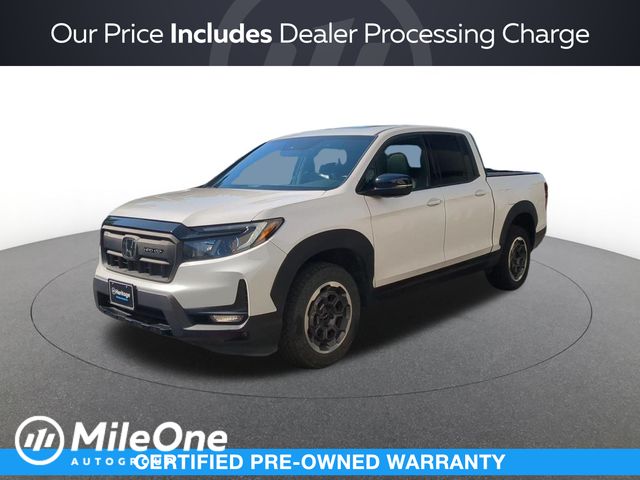 Platinum White 2024 Honda Ridgeline Pickup Truck All-Wheel Drive 9-Speed Automatic