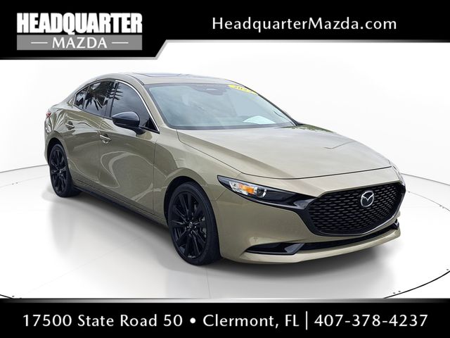 Zircon Sand Metallic 2024 Mazda MAZDA3 2.5 Carbon Turbo AWD Sedan All-Wheel Drive 6-Speed Automatic