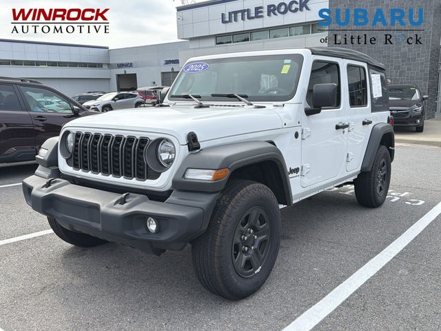 Bright White Clearcoat 2025 Jeep Wrangler Sport 4-Door 4WD SUV / Crossover Four-Wheel Drive 8-Speed Automatic