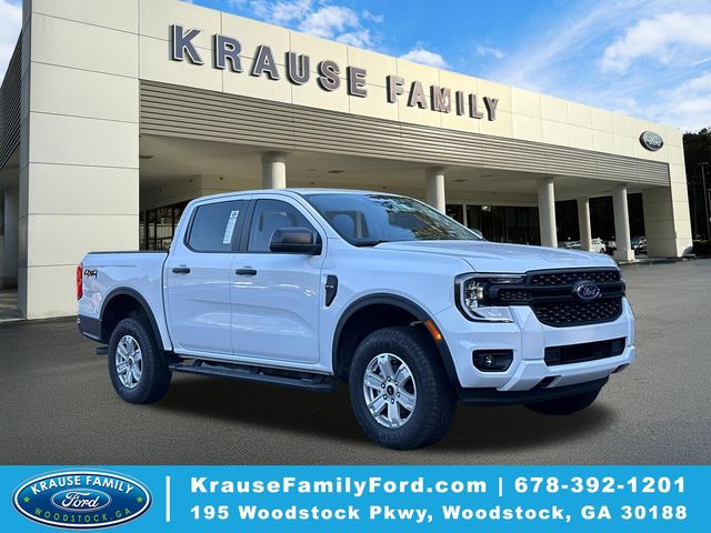Oxford White 2025 Ford Ranger XL SuperCrew 4WD Pickup Truck Four-Wheel Drive Automatic