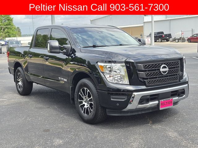 Super Black 2024 Nissan Titan SV Crew Cab RWD Pickup Truck 4X2 9-Speed Automatic