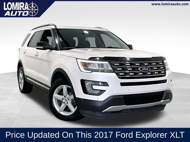 White Platinum Metallic Tri-Coat 2017 Ford Explorer SUV / Crossover All-Wheel Drive 6-Speed Automatic