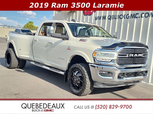 Pearl White 2019 RAM 3500 Pickup Truck Four-Wheel Drive 6-Speed Automatic