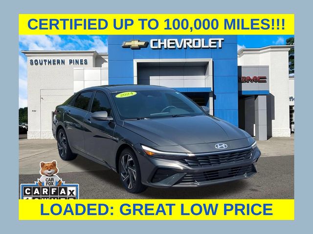 Amazon Gray 2024 Hyundai Elantra Hybrid Sedan Front-Wheel Drive 6-Speed Dual Clutch