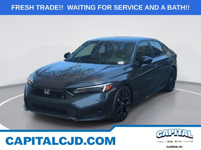 Gray 2025 Honda Civic Sedan Front-Wheel Drive Continuously Variable Transmission