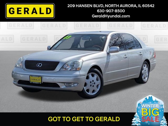 Silver 2003 Lexus LS 430 RWD Sedan Rear-Wheel Drive 5-Speed Automatic Overdrive