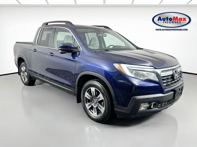 Blue 2017 Honda Ridgeline Pickup Truck All-Wheel Drive 6-Speed Automatic