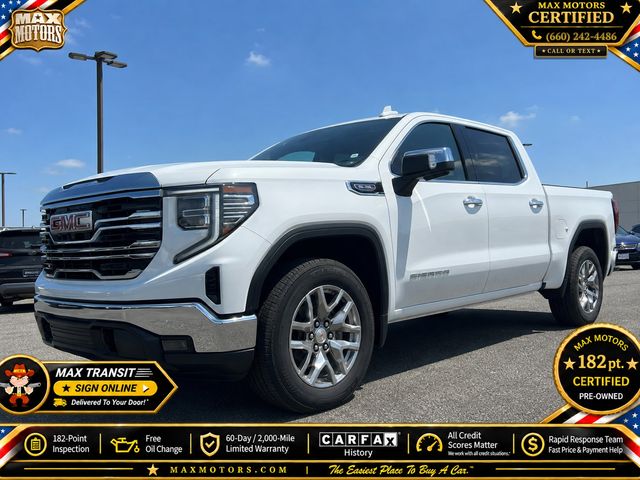 White Frost Tricoat 2025 GMC Sierra 1500 Pickup Truck Four-Wheel Drive Automatic