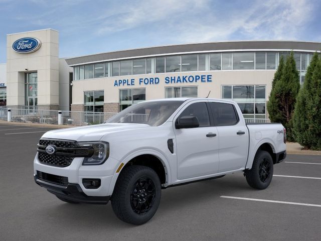 Oxford White 2025 Ford Ranger XLT SuperCrew 4WD Pickup Truck Four-Wheel Drive Automatic
