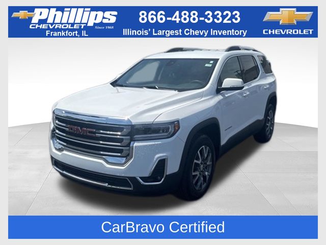 Summit White 2023 GMC Acadia SLT FWD SUV / Crossover Front-Wheel Drive 9-Speed Automatic