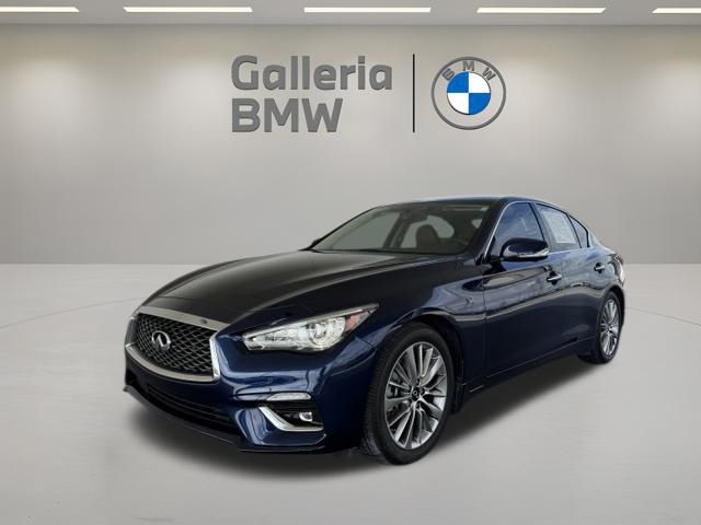 Grand Blue 2023 INFINITI Q50 Sedan Rear-Wheel Drive 7-Speed Automatic Overdrive