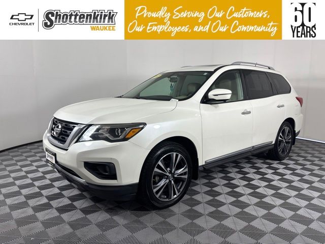 Pearl White 2017 Nissan Pathfinder SUV / Crossover Four-Wheel Drive Continuously Variable Transmission