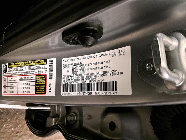 2022 Toyota Tacoma SR Silver at Subaru and VW of Moon Township