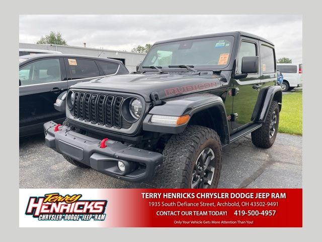 Black Clearcoat 2024 Jeep Wrangler Rubicon X 2-Door4WD SUV / Crossover Four-Wheel Drive 8-Speed Automatic