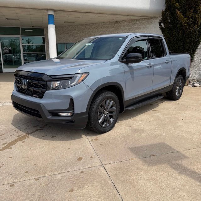 Sonic Gray Pearl 2025 Honda Ridgeline Pickup Truck All-Wheel Drive 9-Speed Automatic