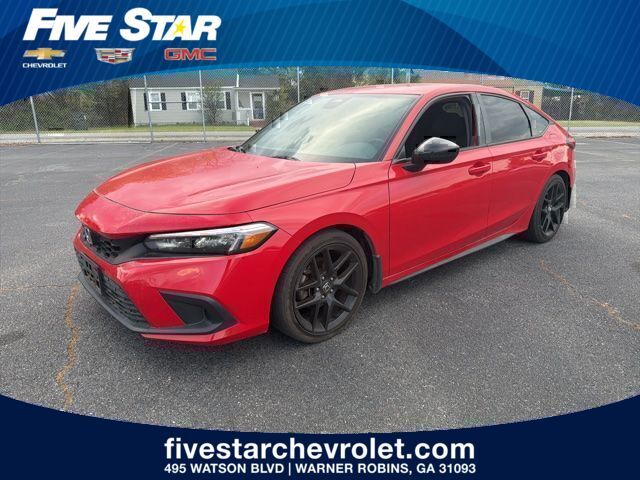 Red 2022 Honda Civic Hatchback Sport FWD Hatchback Front-Wheel Drive Continuously Variable Transmission