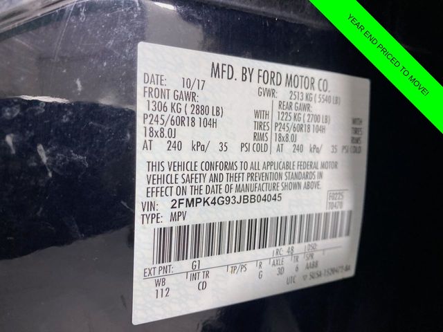 2018 Ford Edge SE 36