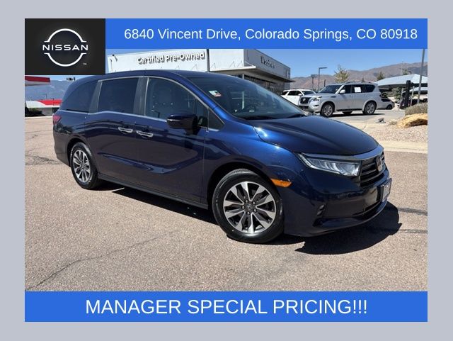 Blue 2022 Honda Odyssey Minivan Front-Wheel Drive Automatic