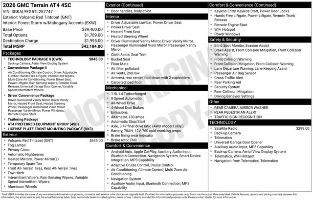 2026 GMC Terrain AWD AT4