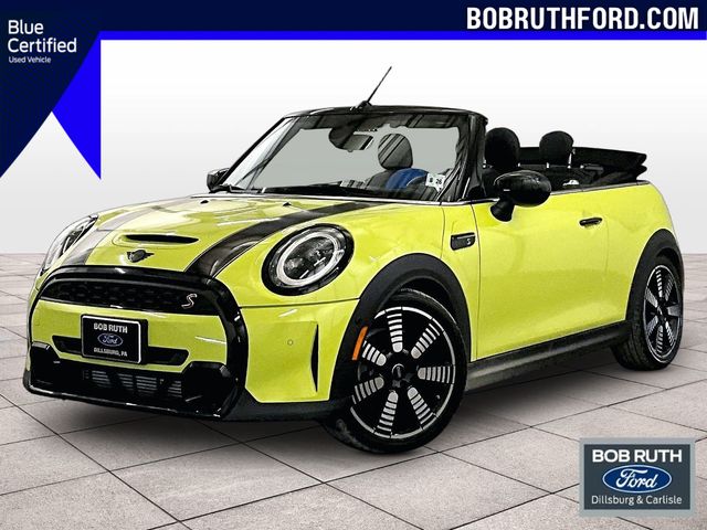 Zesty Yellow 2022 MINI Cooper Convertible Front-Wheel Drive 7-Speed Automatic