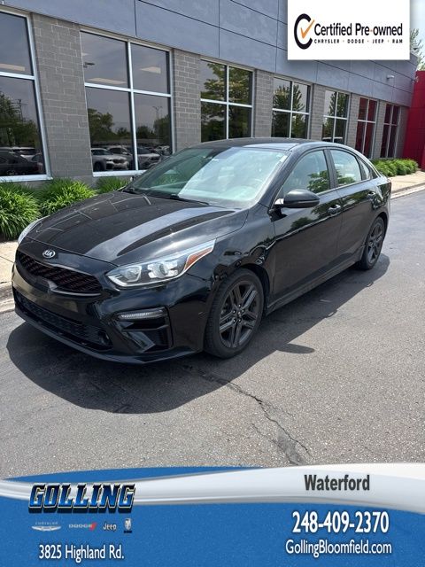 Aurora Black Pearl 2021 Kia Forte Sedan Front-Wheel Drive Continuously Variable Transmission