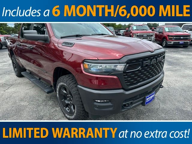 Delmonico Red Pearlcoat 2025 RAM 1500 Pickup Truck Four-Wheel Drive 8-Speed Automatic