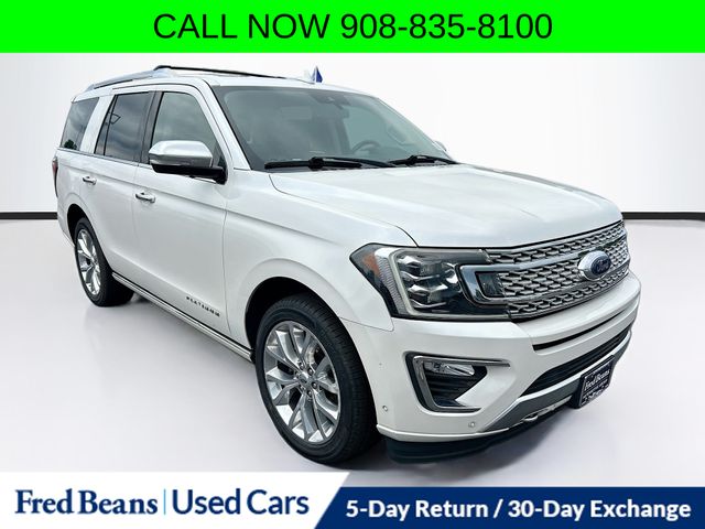 White Platinum Clearcoat Metallic 2019 Ford Expedition SUV / Crossover Four-Wheel Drive Automatic
