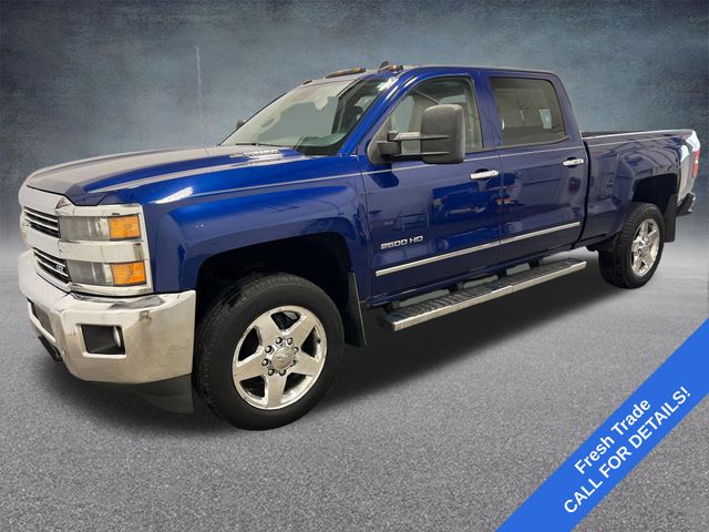 Blue Topaz Metallic 2015 Chevrolet Silverado 2500HD LTZ Crew Cab 4WD Pickup Truck Four-Wheel Drive 6-Speed Automatic