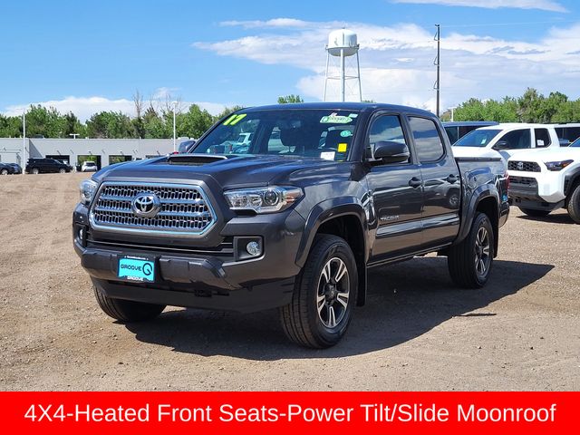 Magnetic Gray Metallic 2017 Toyota Tacoma TRD Sport V6 Double Cab 4WD Pickup Truck Four-Wheel Drive 6-Speed Automatic