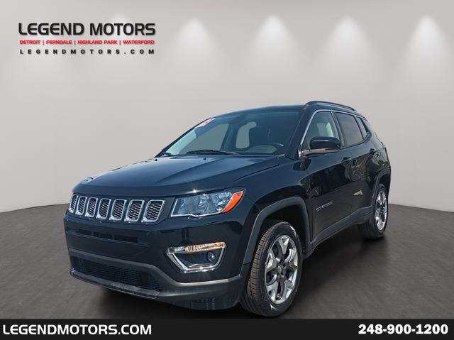 Diamond Black Crystal Pearlcoat 2019 Jeep Compass SUV / Crossover Four-Wheel Drive 9-Speed Automatic