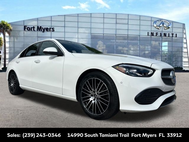 Polar White 2025 Mercedes-Benz C-Class C 300 RWD Sedan Rear-Wheel Drive 9-Speed Automatic