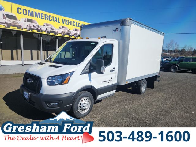 Oxford White 2026 Ford Transit Chassis 350 HD 9950 GVWR 156 DRW AWD Van All-Wheel Drive