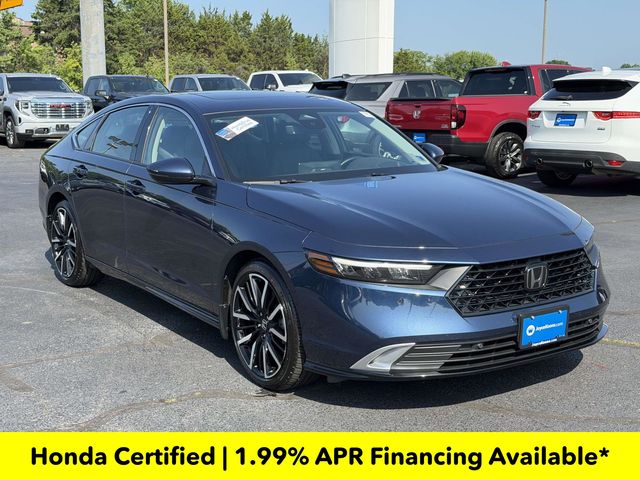 Canyon River Blue Metallic 2025 Honda Accord Hybrid Sedan Front-Wheel Drive Continuously Variable Transmission