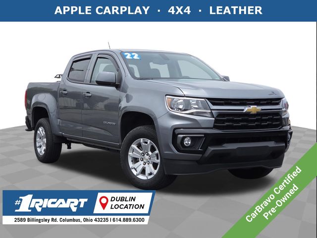 Gray (Satin Steel Metallic) 2022 Chevrolet Colorado LT Crew Cab RWD Pickup Truck 4X2 8-Speed Automatic