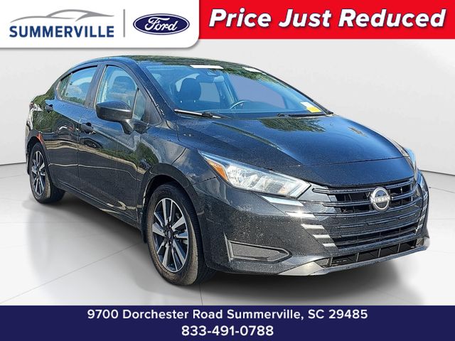 Super Black Metallic 2024 Nissan Versa Sedan Front-Wheel Drive Continuously Variable Transmission