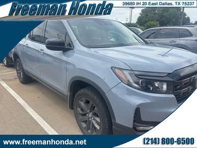 Gray 2024 Honda Ridgeline Sport AWD Pickup Truck All-Wheel Drive 9-Speed Automatic